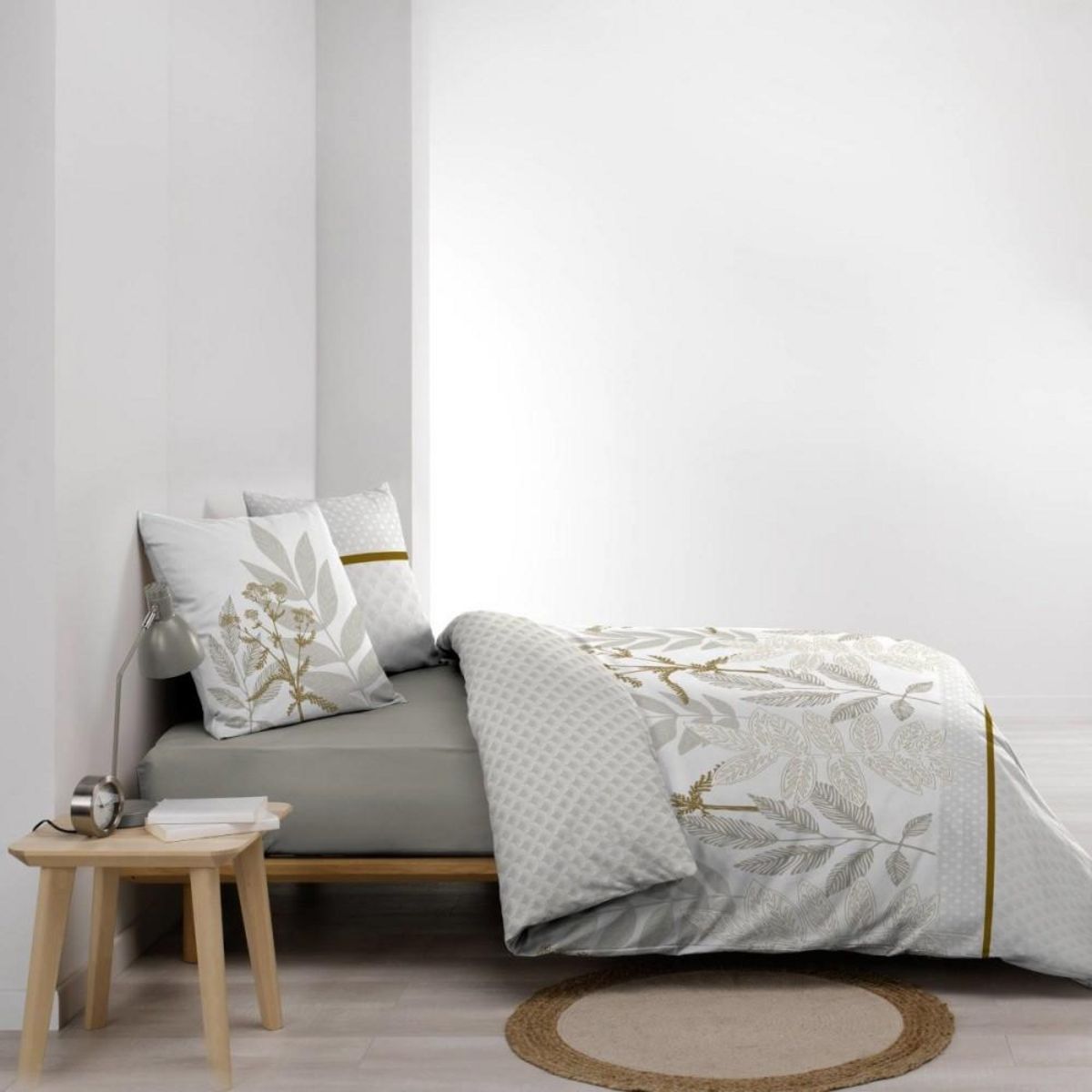 Douceur d'Intérieur Housse de couette 240x220 + 2 taies RAONI 100% coton 57fils