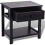 Voir la diapositive 4 : VIDAXL Table de chevet 2 pcs Bois Noir