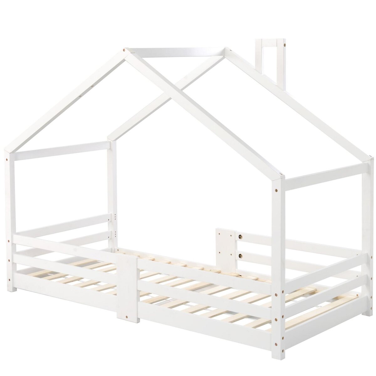 MERAX Lit cabane enfant 90 x 200 cm avec sommier
