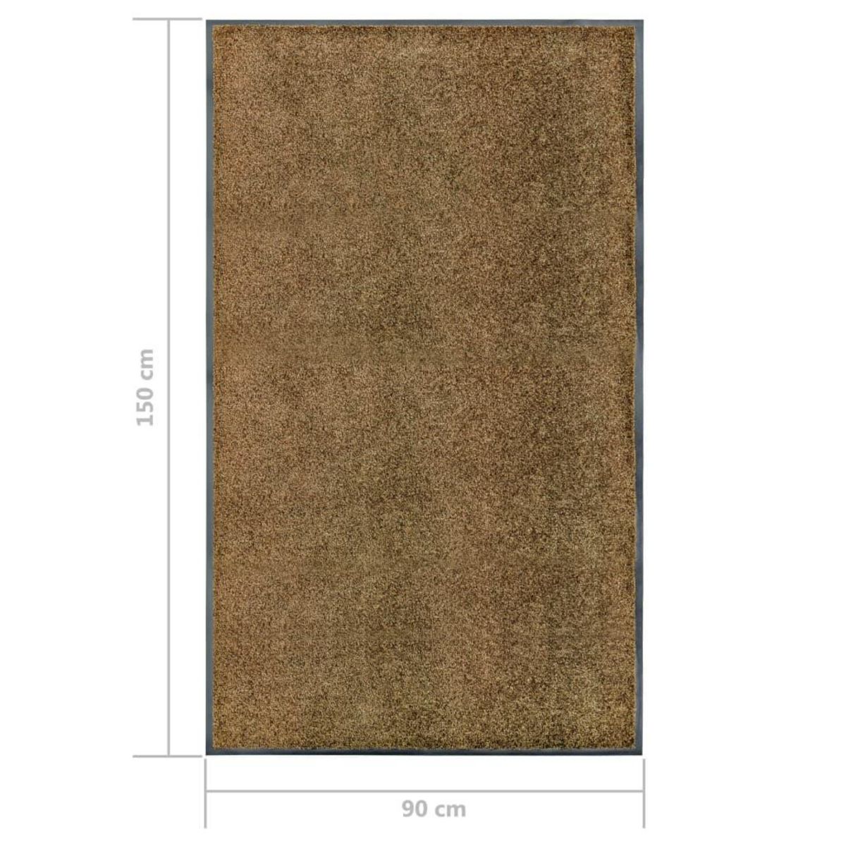 VIDAXL Paillasson lavable Marron 90x150 cm