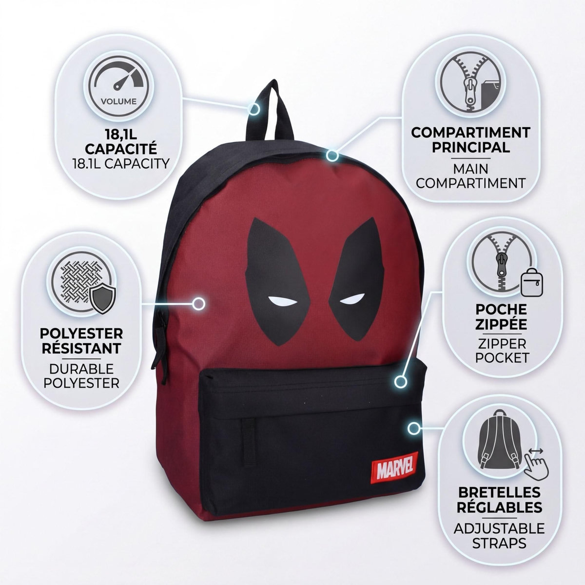 Marvel Sac à dos Marvel Deadpool Encore Time 204-00614 DEADPOOL