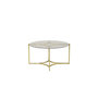 Voir la diapositive 2 : Paris Prix Table Basse Design en Verre  Kivik  90cm Or