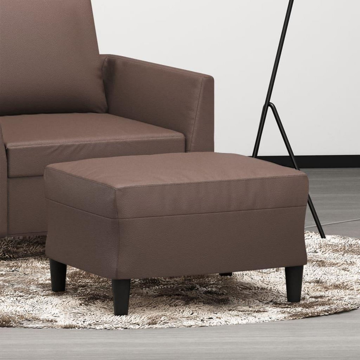 VIDAXL Repose-pied Marron 60x50x41 cm Similicuir