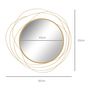 Voir la diapositive 3 : HOMCOM Miroir rond design moderne Ø 65 cm métal filaire doré