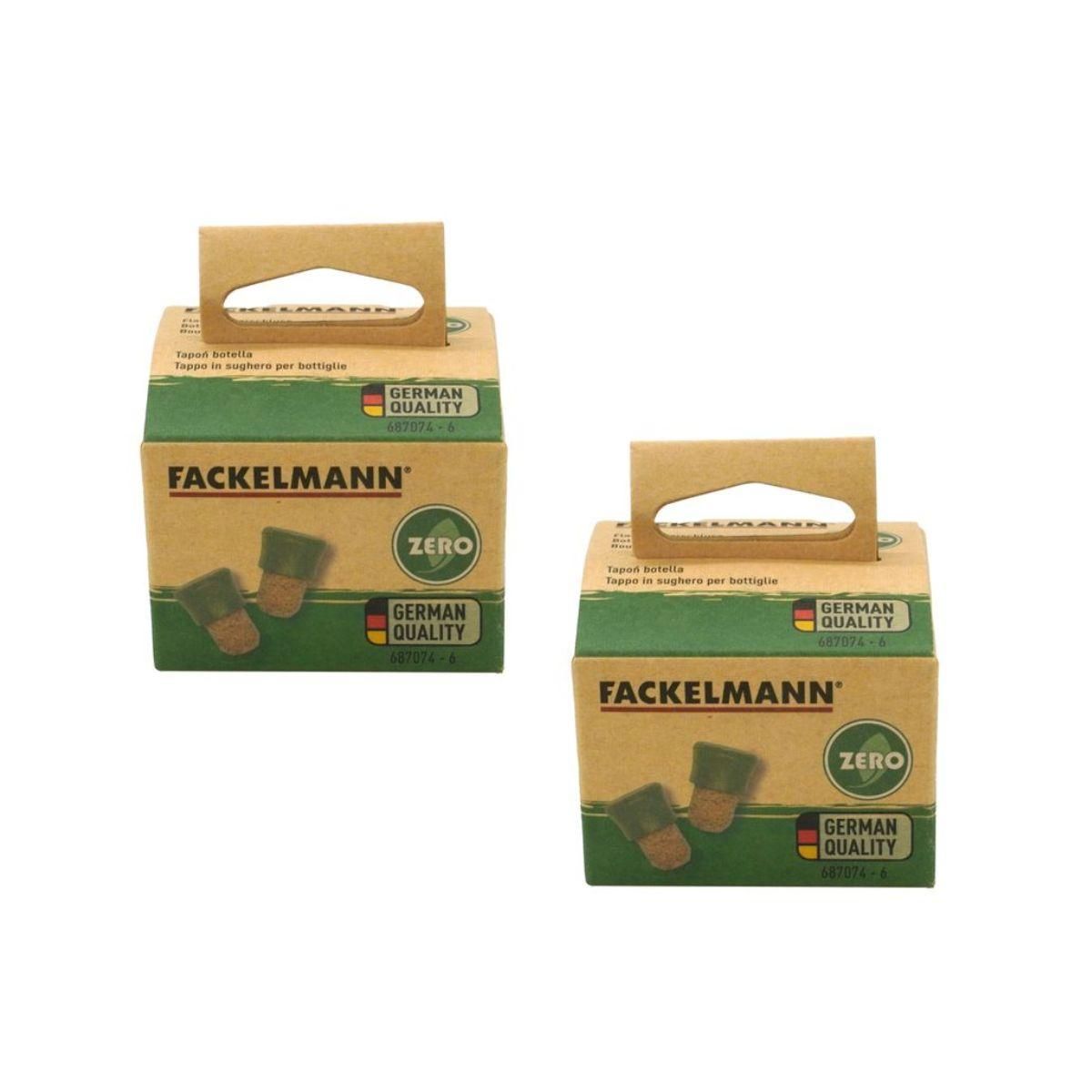 Fackelmann Lot de 8 bouchons en liège Fackelmann Gamme Zéro