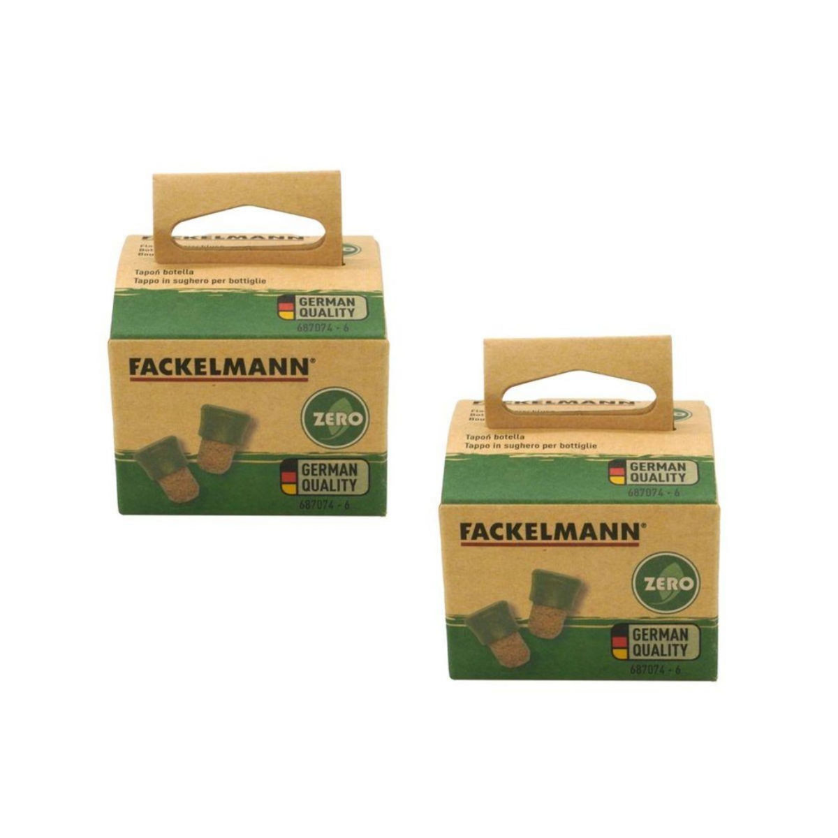 Fackelmann Lot de 8 bouchons en liège Fackelmann Gamme Zéro