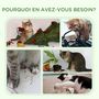 Voir la diapositive 6 : PAWHUT Arbre à chat 2 griffoirs jute naturelle panier jeu 2 boules suspendues avec clochettes peluche blanche