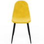 Voir la diapositive 3 : ID MARKET Lot de 6 chaises DALI en velours mix color bleu, gris foncé, gris clair et jaune