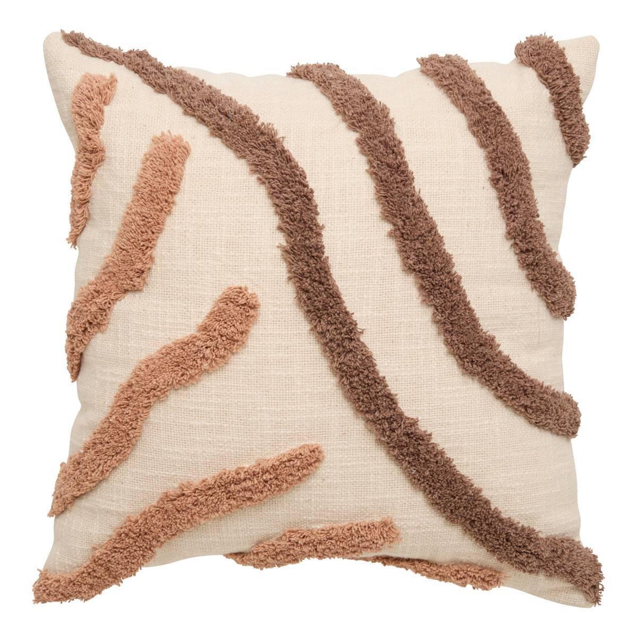 ATMOSPHERA Coussin déco tufté  hawki  40x40cm marron