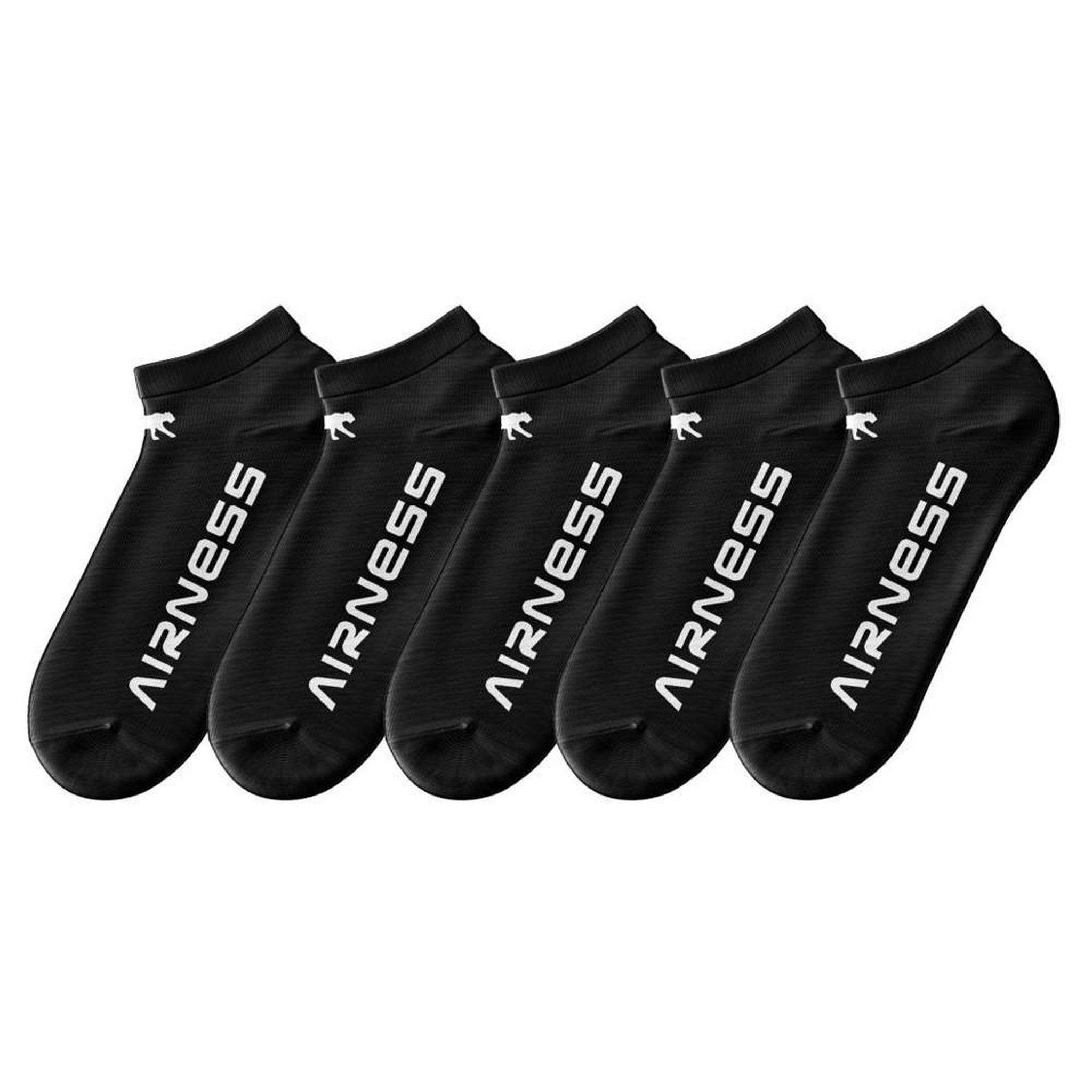 Airness X5 Paires de chaussettes Noir Mixte Airness - 39/42. Coloris disponibles : Noir