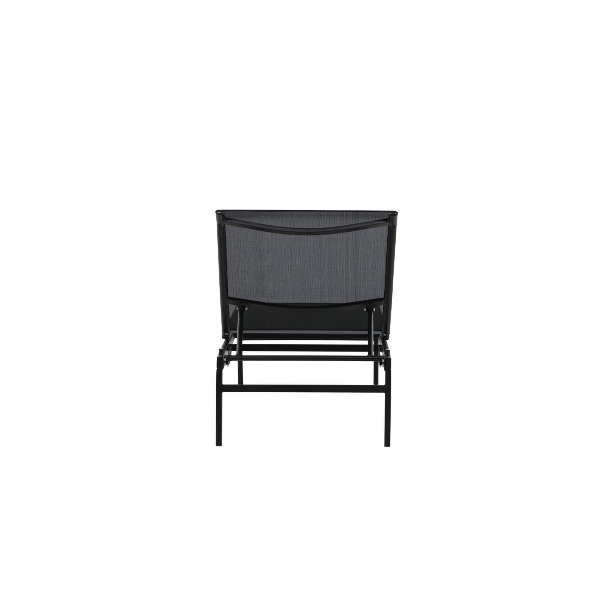 Voir la diapositive 4 : Paris Prix Chaise longue en métal  massimo  189cm noir