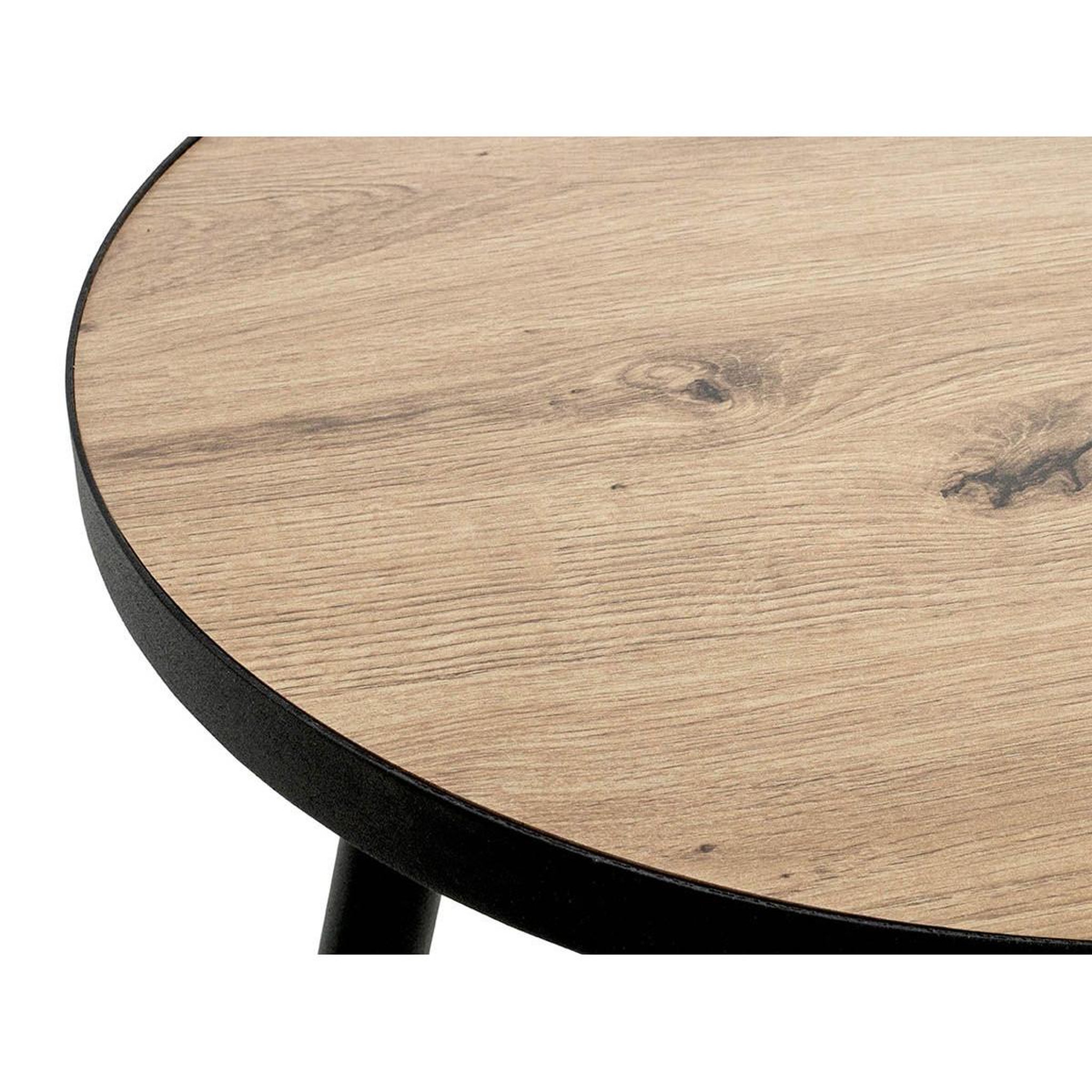 Voir la diapositive 3 : Paris Prix Table d'appoint  miranda  52cm chêne & noir