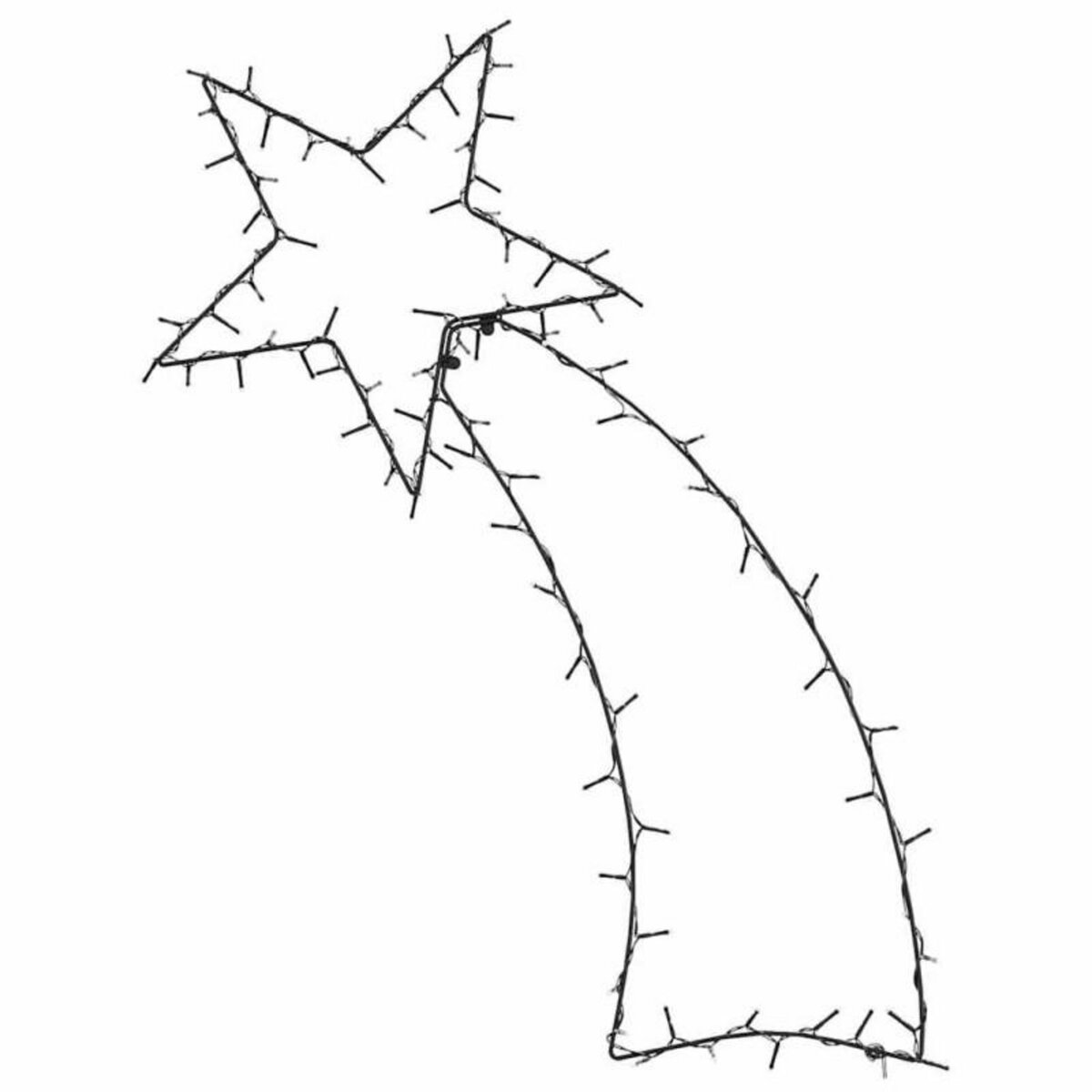 VIDAXL Lumières de Noël silhouette d étoile filante 115 LED