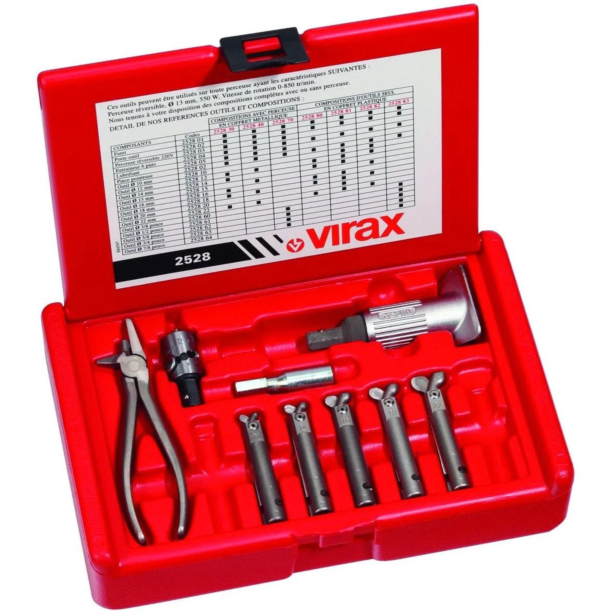Virax Coffret piquage 12 à 22 mm extrudax (coffret de 5 pieces)