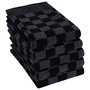 Voir la diapositive 3 : VIDAXL Ensemble de serviettes 20 pcs noir et gris coton