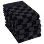 Voir la diapositive 3 : VIDAXL Ensemble de serviettes 20 pcs noir et gris coton