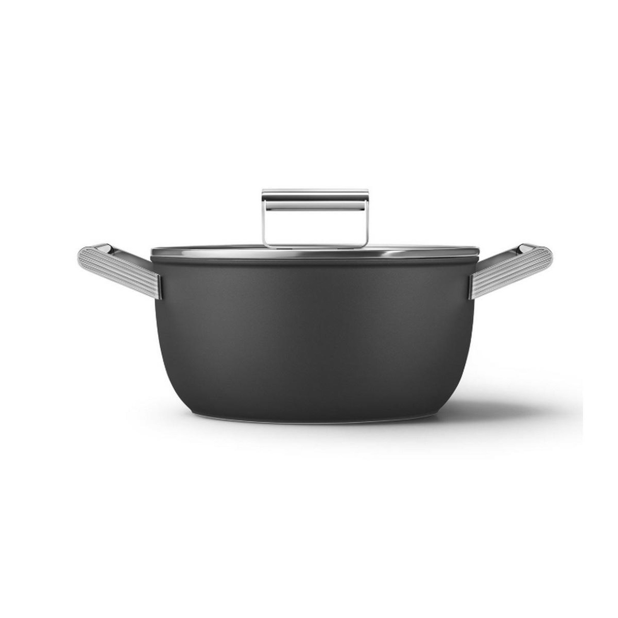 SMEG Faitout noir mat 24cm + couvercle - csf2412blm