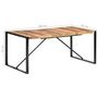 Voir la diapositive 6 : VIDAXL Table a manger 180x90x75 cm bois massif