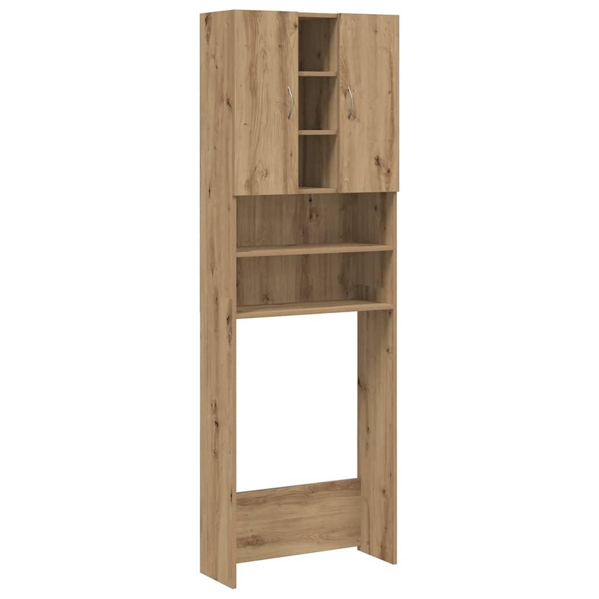 Voir la diapositive 2 : VIDAXL Meuble pour machine a laver chene artisanal 64x25,5x190 cm