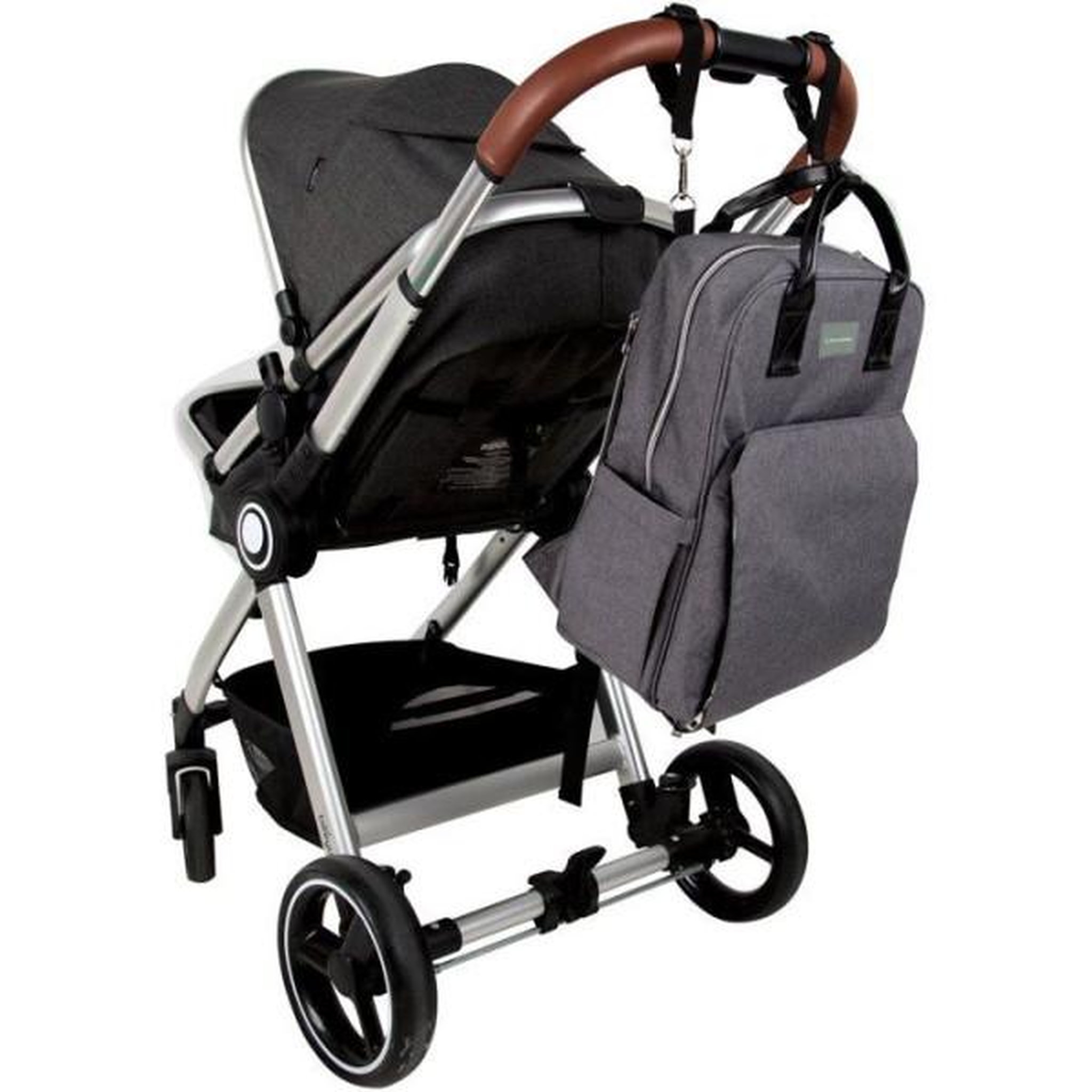 Voir la diapositive 5 : MARKET24 Sac a dos a langer avec matelas a langer - DREAMBABY - Clips pour poussette - Pochette d'essuyage en filet - Sangles réglables