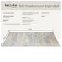 Voir la diapositive 6 : tectake Tapis design vintage à poils courts en laine synthétique et feutre beige 60 x 110 cm