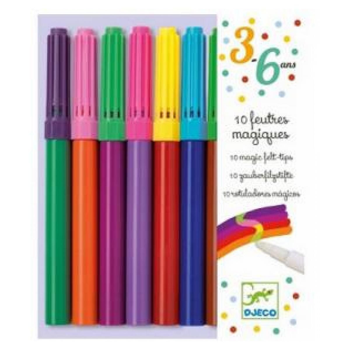 Djeco boite de 10 feutres magiques