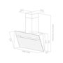 Voir la diapositive 3 : ELICA Hotte décorative inclinée 60cm 603m3/h blanc - stripe wh/a/60/lx