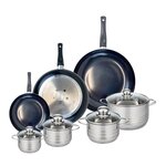 ELO Ensemble de 3 Poêles de cuisson 20, 28 et 32 cm et 4 faitouts 12, 14, 16 et 20 cm Elo Prima Brillant