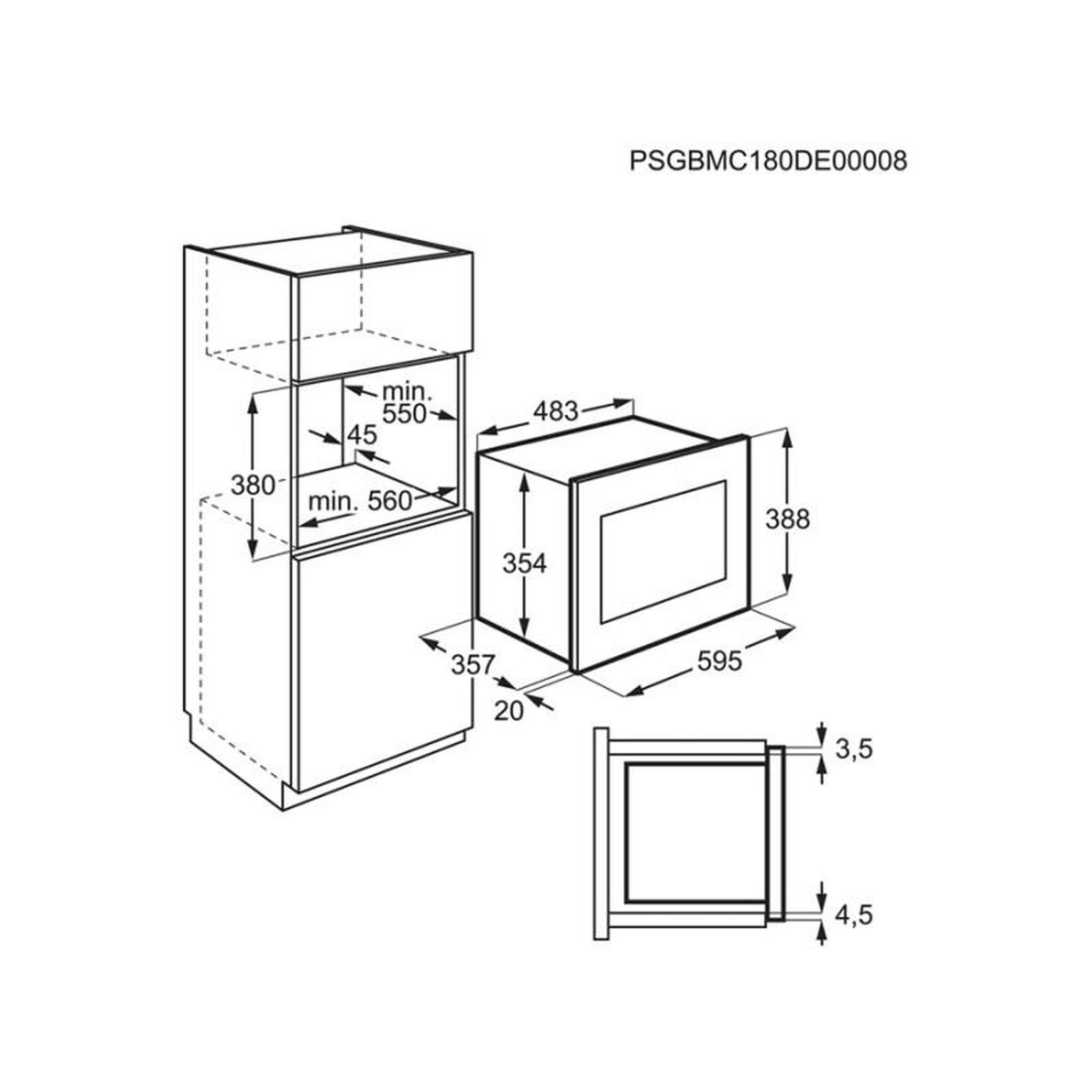 Voir la diapositive 6 : ELECTROLUX Micro-ondes pose libre ELECTROLUX 59,5cm, 5081114