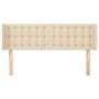 Voir la diapositive 3 : VIDAXL Tete de lit avec oreilles Creme 147x16x78/88 cm Tissu