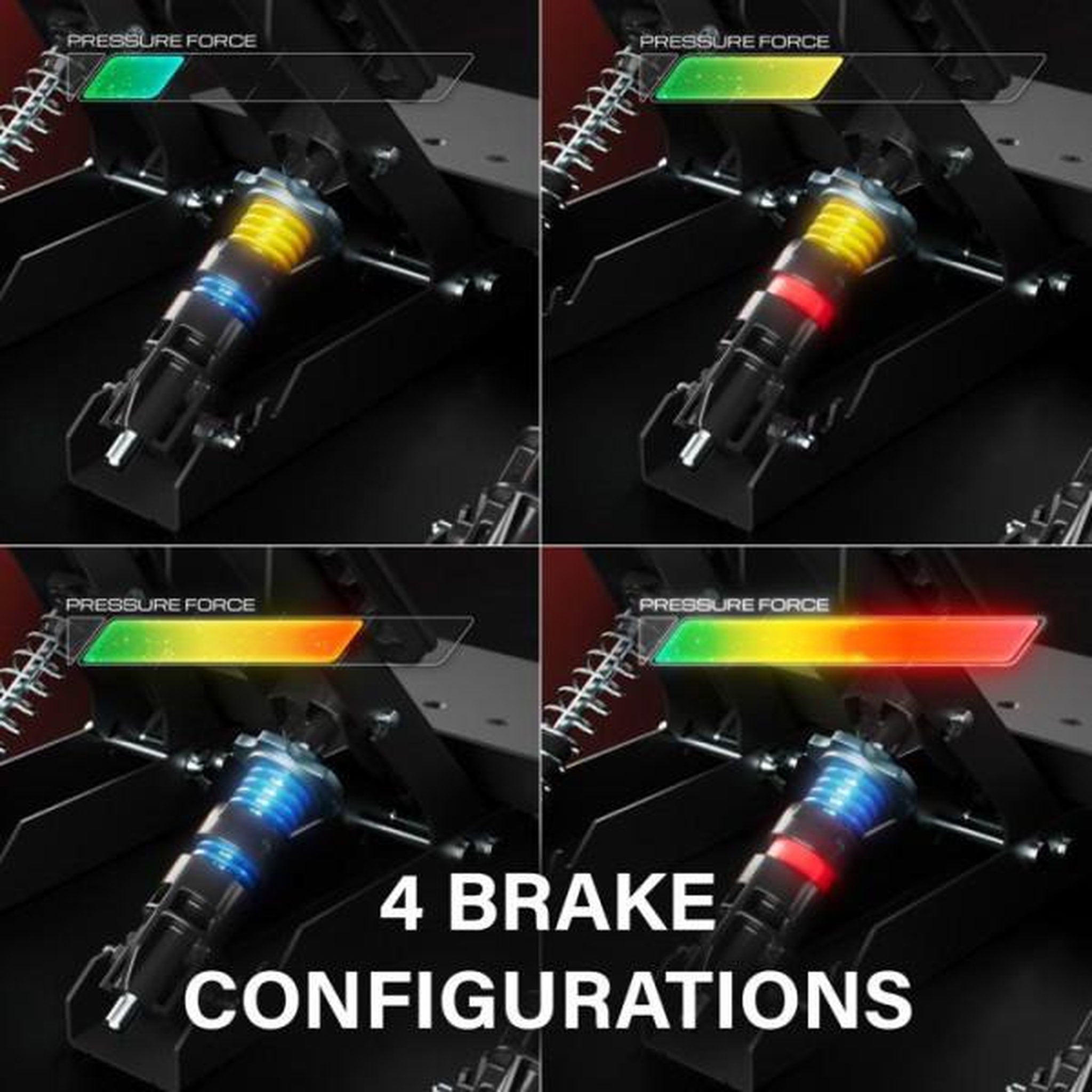 Voir la diapositive 2 : Thrustmaster Pédalier de simulation - THRUSTMASTER - Raceline Pedals III LC - Métal - Capteurs magnétiques H.E.A.R.T - Frein Load Cell 100