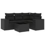 Voir la diapositive 2 : VIDAXL Salon de jardin 5 pcs avec coussins noir resine tressee