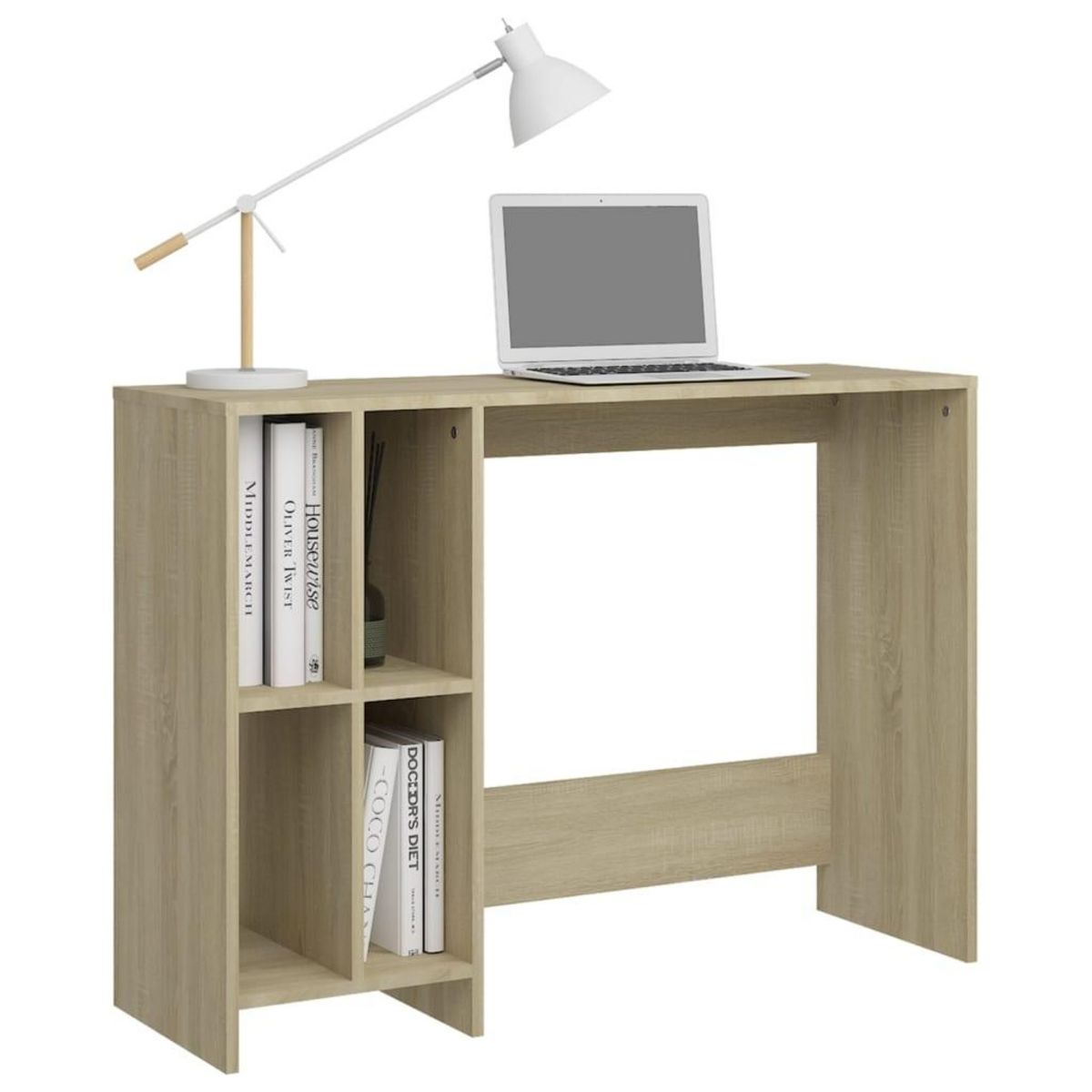 VIDAXL Bureau d'ordinateur portable chene sonoma bois d'ingenierie