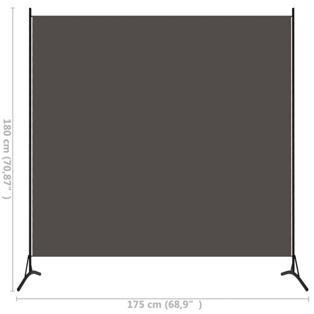 VIDAXL Cloison de separation anthracite 175x180 cm tissu