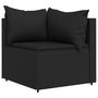 Voir la diapositive 3 : VIDAXL Canapes d'angle de jardin et coussins 2pcs Noir Resine tressee