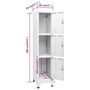 Voir la diapositive 6 : VIDAXL Armoire a casier avec 3 compartiments 38x45x180 cm