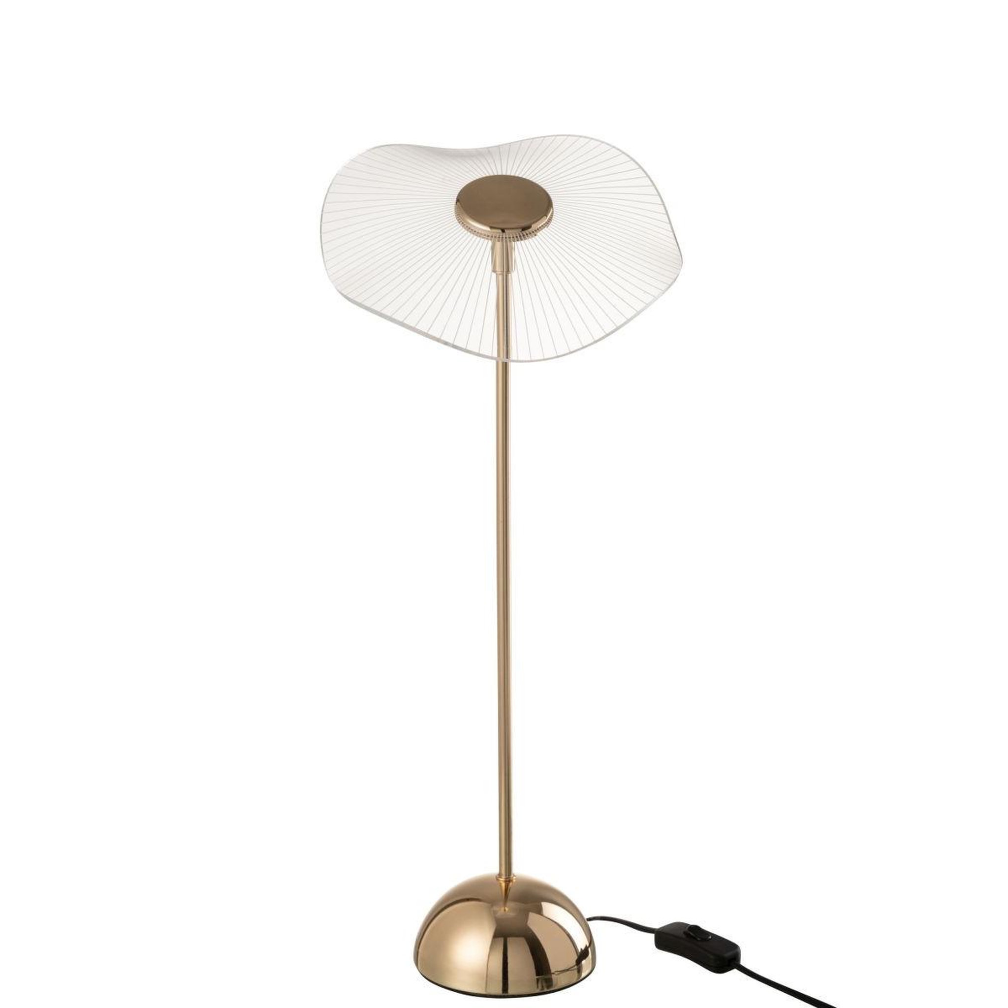 Voir la diapositive 5 : J-LINE Lampe à poser fleur à led en métal  lela  50cm or