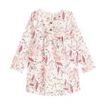 Petit Béguin Robe bébé en gaze de coton Birdy. Coloris disponibles : Rose
