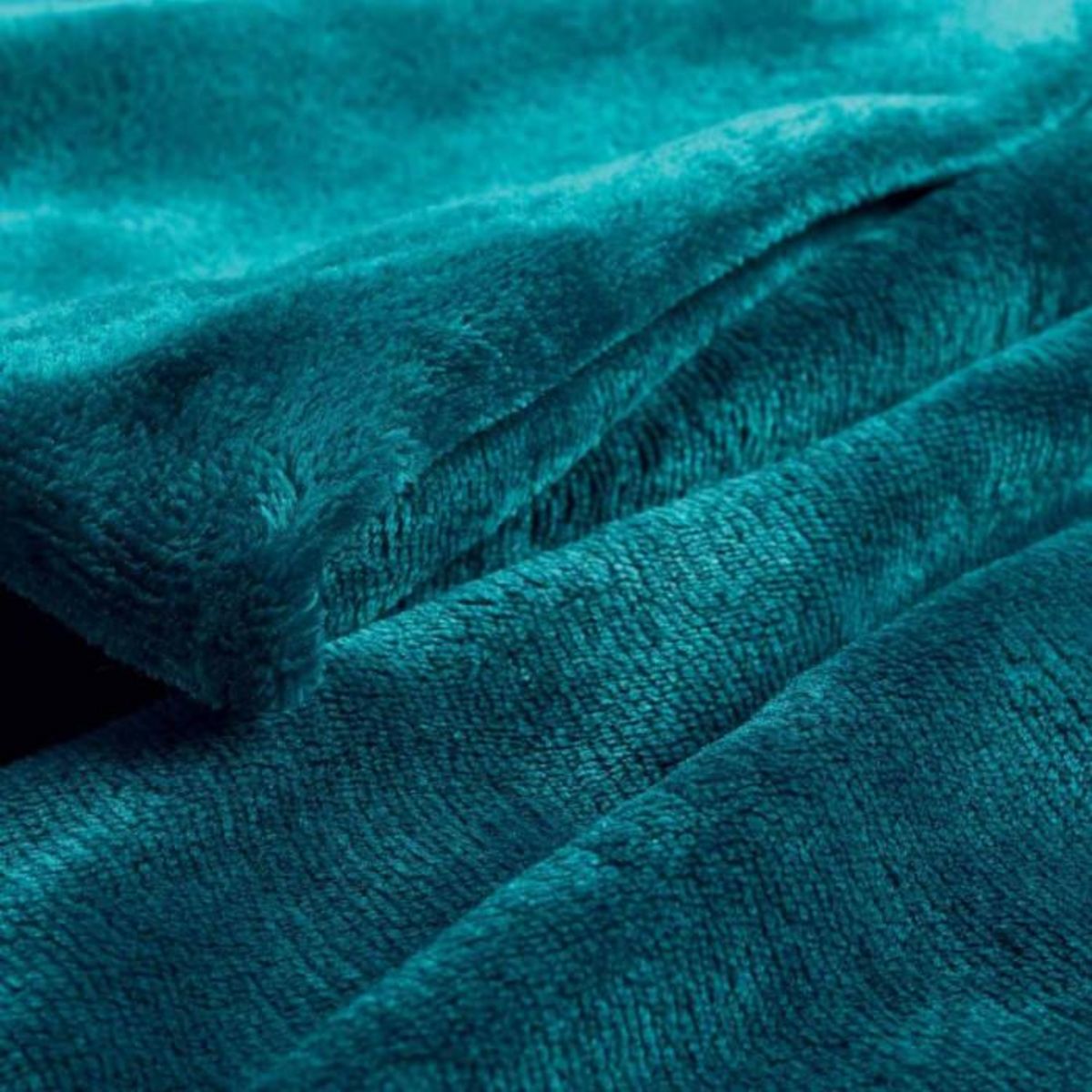 Paris Prix Plaid Uni en Flanelle  Flanou  180x220cm Bleu