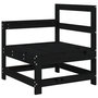 Voir la diapositive 4 : VIDAXL Salon de jardin 3 pcs noir bois massif de pin
