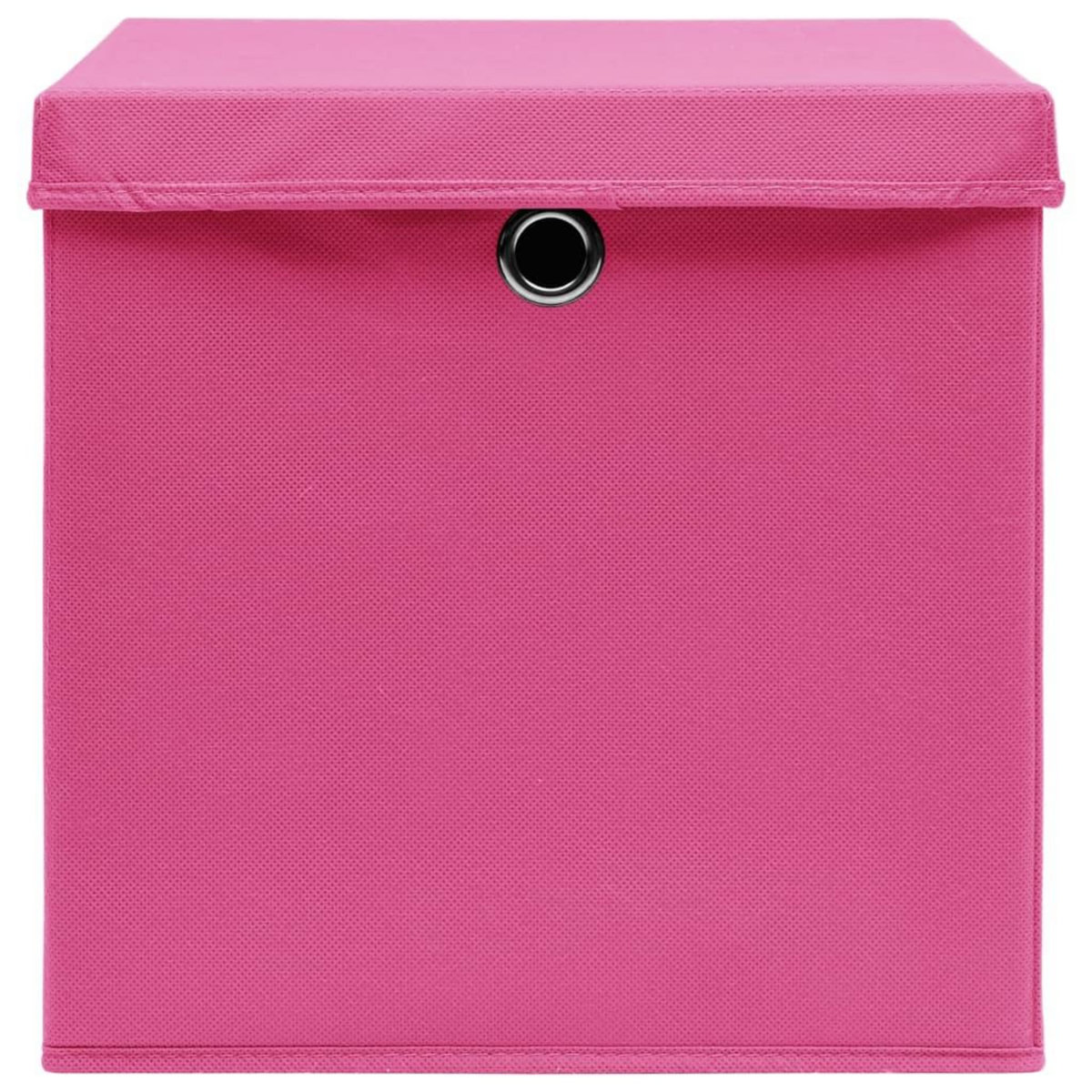 VIDAXL Boîtes de rangement avec couvercles 4 pcs 28x28x28 cm Rose