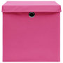 Voir la diapositive 4 : VIDAXL Boîtes de rangement avec couvercles 4 pcs 28x28x28 cm Rose