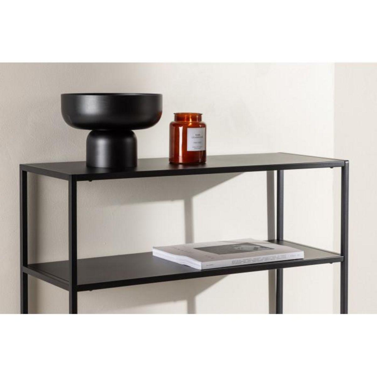 Paris Prix Console Design en Métal  Georgetown  80cm Noir