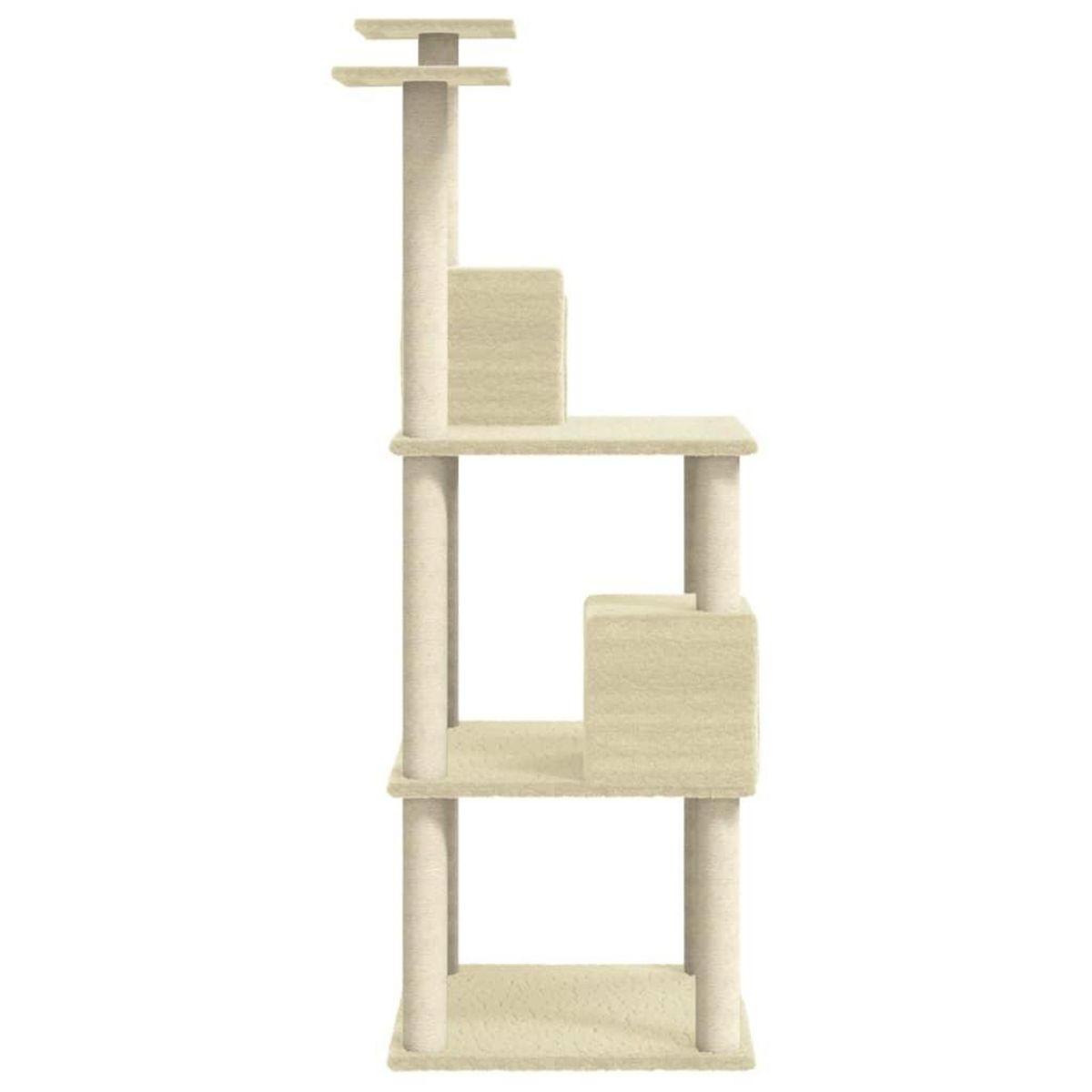VIDAXL Arbre a chat avec griffoirs en sisal Creme 141 cm