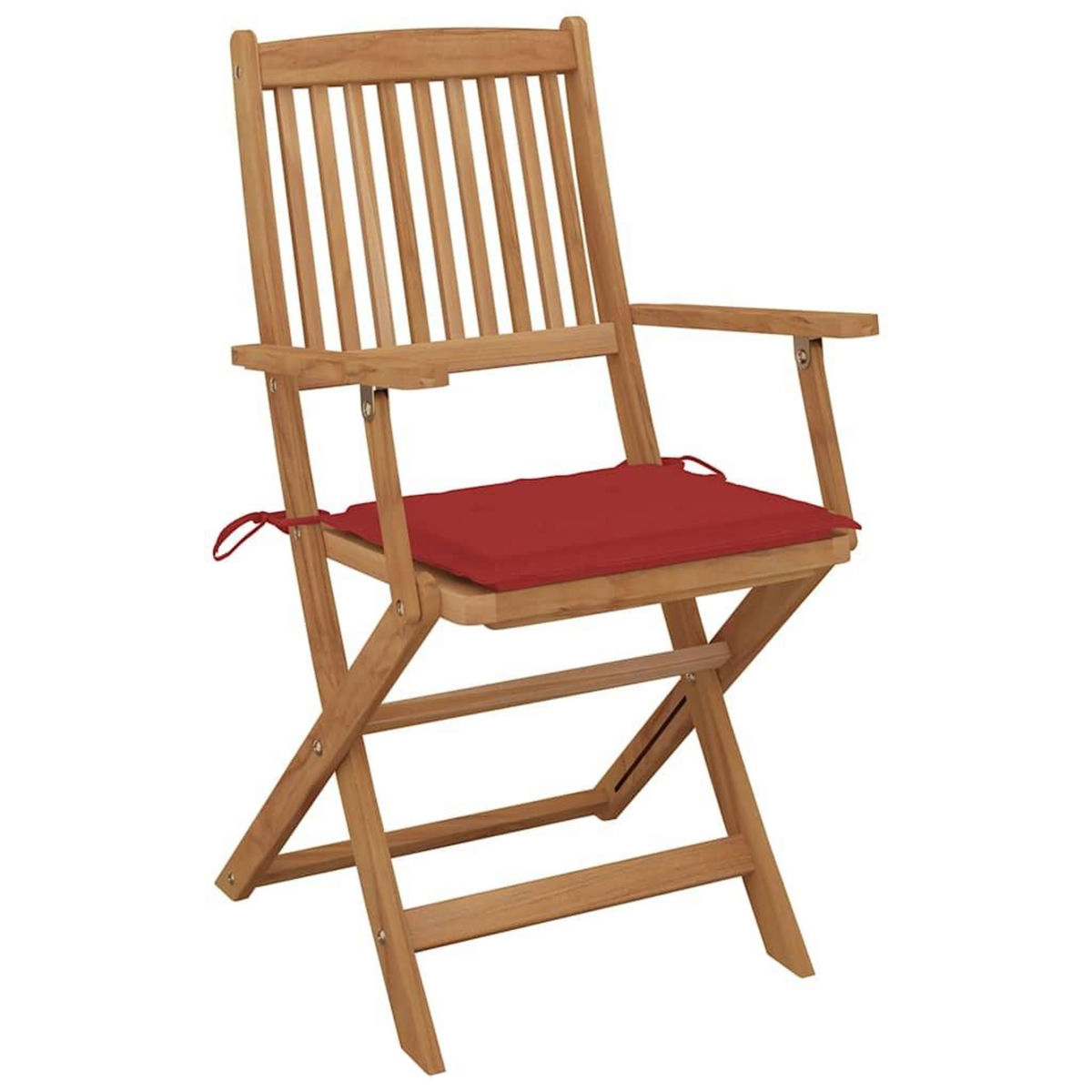 VIDAXL Chaises pliables d'exterieur et coussins lot de 8 Bois d'acacia