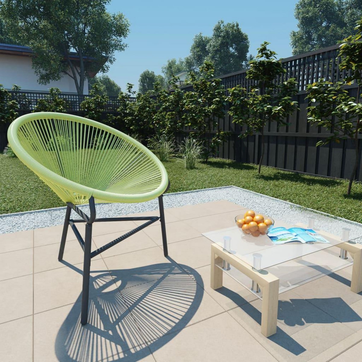 VIDAXL Chaise de jardin Acapulco Resine tressee Vert