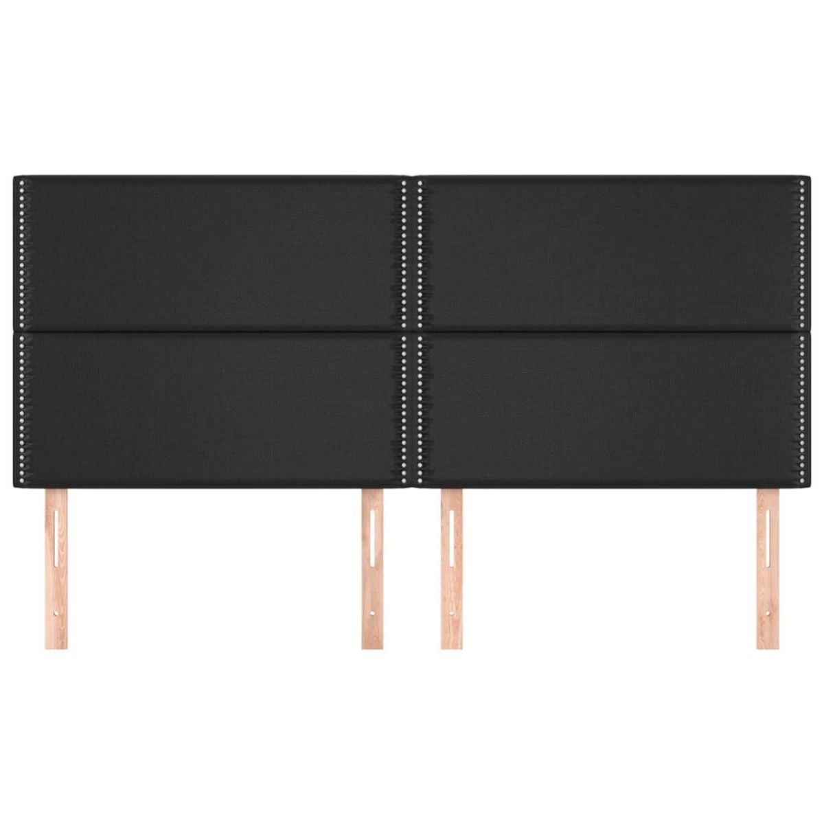 VIDAXL Tetes de lit 4 pcs Noir 100x5x78/88 cm Similicuir