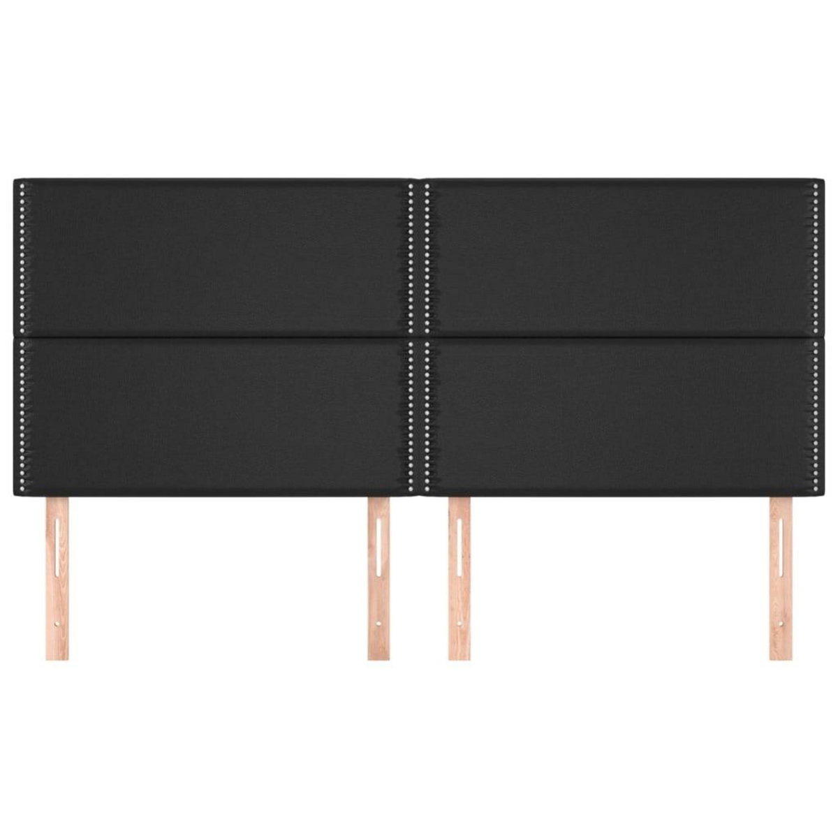 VIDAXL Tetes de lit 4 pcs Noir 100x5x78/88 cm Similicuir