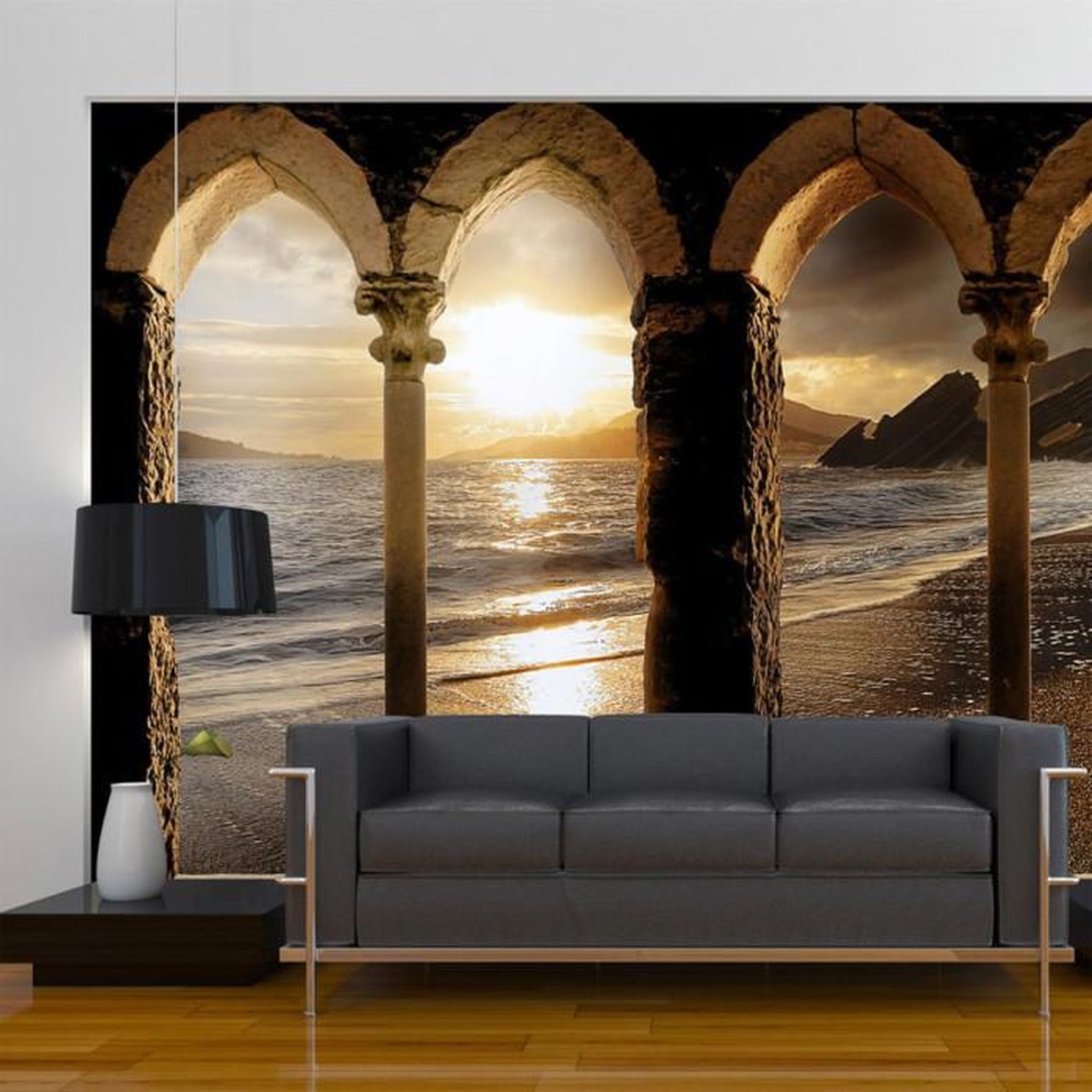 Paris Prix Papier Peint  Castle on the Beach. Coloris disponibles : Multicolore