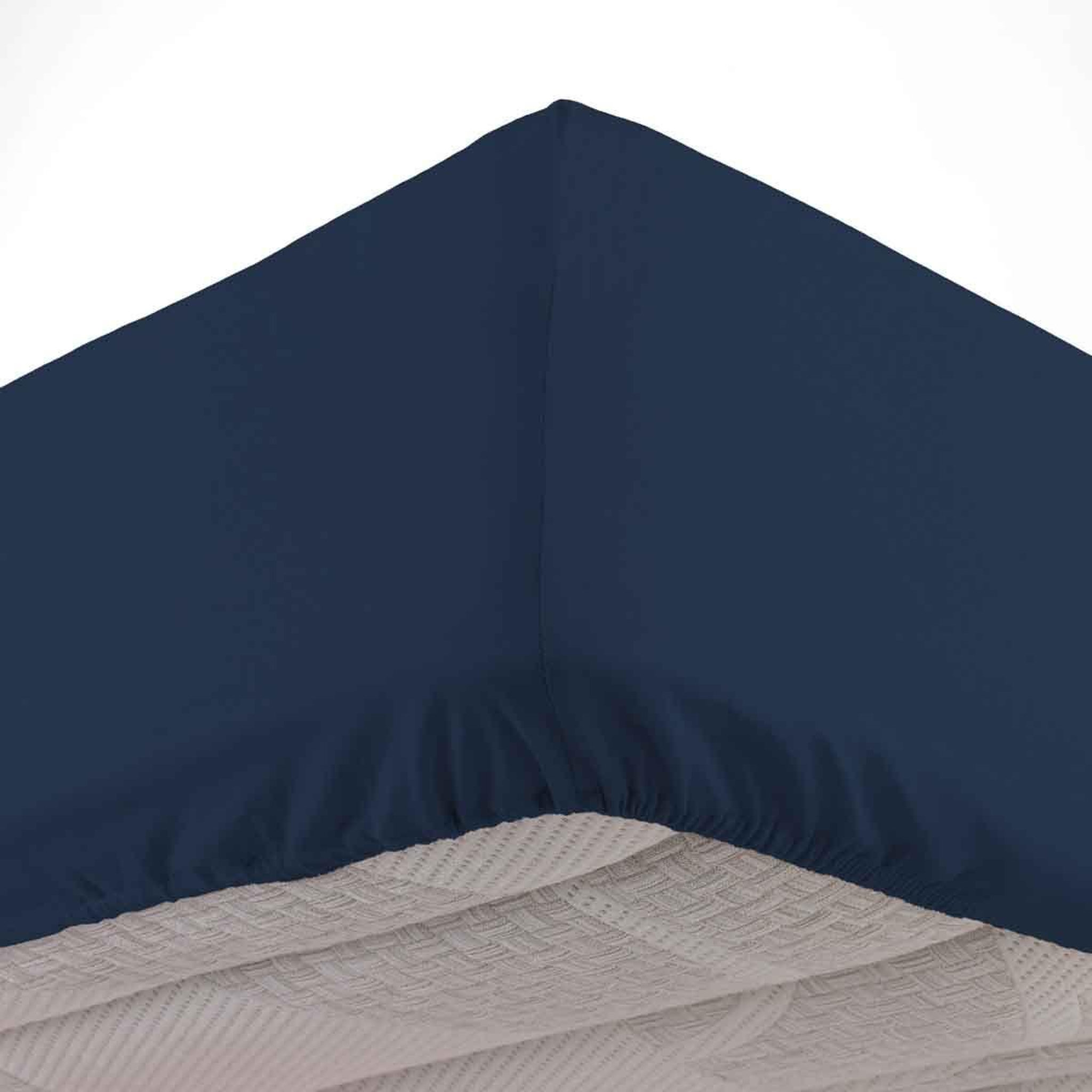 Voir la diapositive 1 : Douceur d'Intérieur Drap housse en coton  biolina  90x190cm bleu nuit